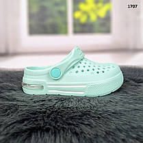 Крокси сабо дитячі мятні для дівчинки з балоном Dago Style р-р 25-30, фото 3