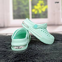 Крокси сабо дитячі мятні для дівчинки з балоном Dago Style р-р 25-30, фото 4