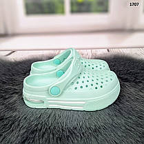 Крокси сабо дитячі мятні для дівчинки з балоном Dago Style р-р 25-30, фото 2