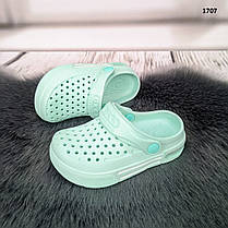 Крокси сабо дитячі мятні для дівчинки з балоном Dago Style р-р 25-30, фото 5