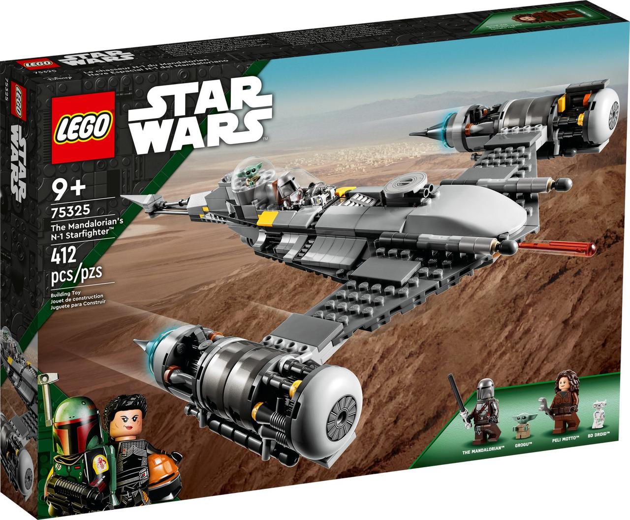 Конструктор Lego Star Wars Зоряний винищувач Мандалорця N-1 412 деталей (75325)