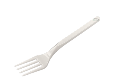 Виделка пластикова біла 16см (100шт/уп)
