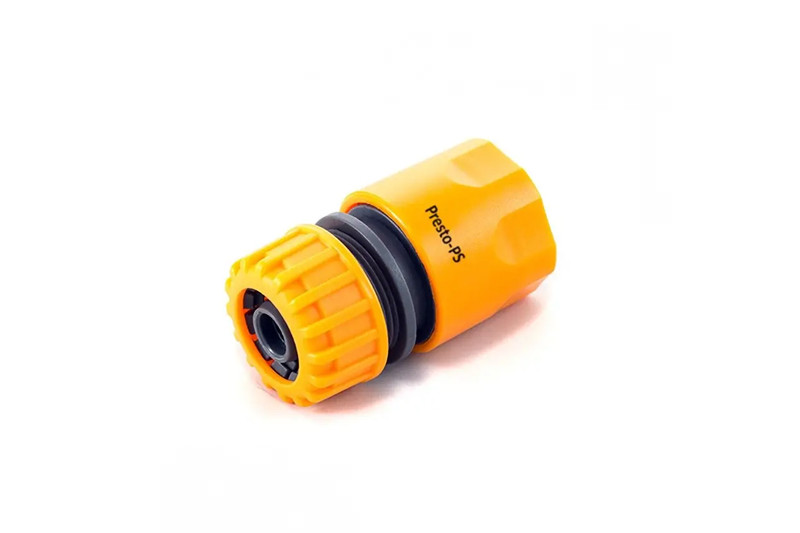 Конектор для шлангів діаметром 1/2" та 5/8" без аквастопу, до 4 бар (фурнітура для садових шлангів), Presto-PS