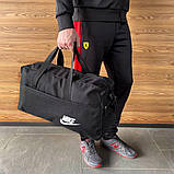 Спортивна чоловіча сумка Nike Чорна Дорожні сумки Найк для тренувань, фото 3