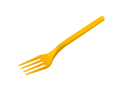 Виделка жовта склопластик 16см (100шт/уп)