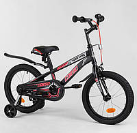 Велосипед 16 дюймів 2-колісний CORSO R-16119 ручне гальмо, дзвіночок, дод. колеса