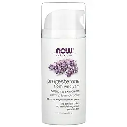 Progesterone from Wild Yam Skin Cream Calming Lavender Now Foods 85 г