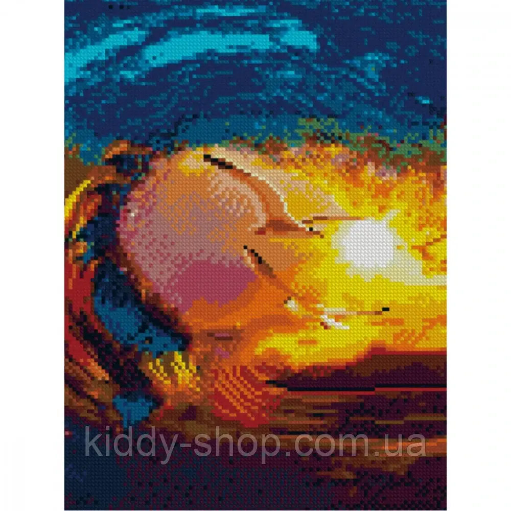 Алмазна вишивка. Картина на підрамнику "Лови хвилі", розмір 40x30 см, фото 1