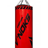 🔥 Боксерський мішок V'Noks Gel Red 150 см 50-60 кг, червоний + ланцюга у подарунок!🎁, фото 3