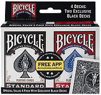 Гральні карти Bicycle Standard Playing Cards - Poker Size Rider Back and Red 4 шт. (10015551)