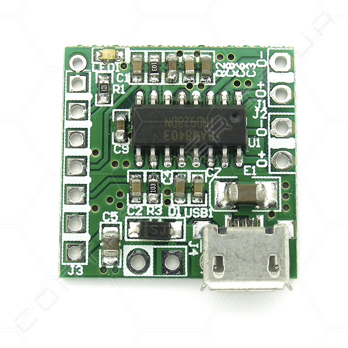 Аудіопідсилювач PAM8403 D-класу 2x3Вт з micro usb
