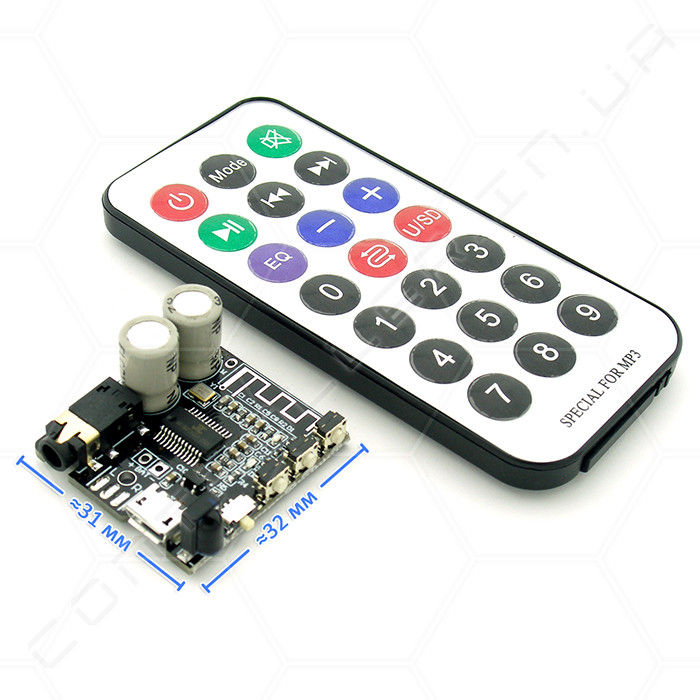 Модуль Bluetooth 5.0 стереоаудіо VHM-314-V3.0 з пультом