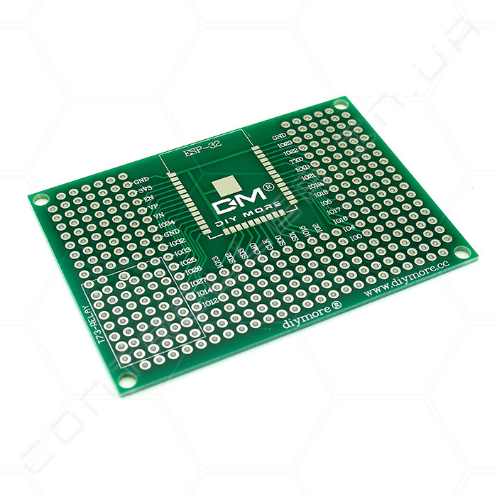 Плата адаптер двостороння для ESP8266 версій ESP-32, ESP-12E, ESP-12F