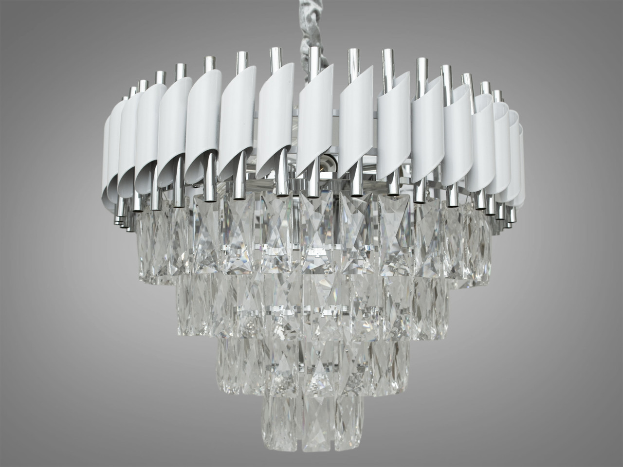 Сучасна кришталева люстра 201202/500WH+HR, фото 1