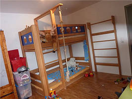 Двоповерхові ліжка, шведськи стінки та ліжко чердак - Двухъярусные кровати шведские стенки 10