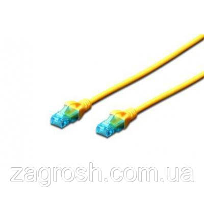 Promo Ціна! Патч-корд 5м, UTP, cat.5e, AWG 26/7, CCA, PVC, yellow Digitus (DK-1512-050/Y) - тільки на ZaGrosh.com.ua, фото 1