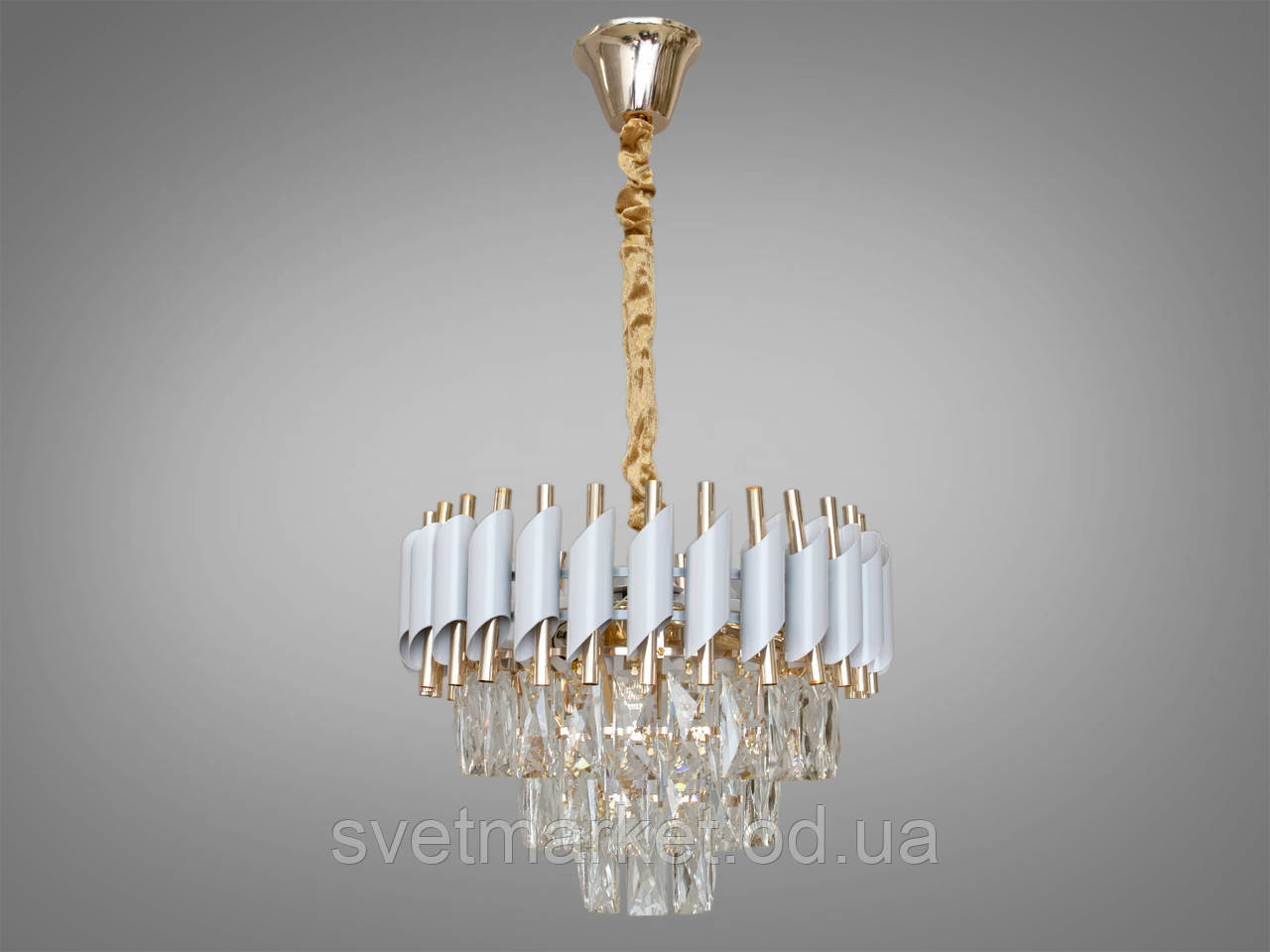 Кришталева люстра 201202/400WH+S-gold, фото 1