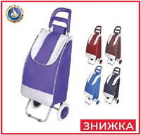 Господарська сумка для покупок продуктів на металевих колесах тачка-хозлом для ринку та базару