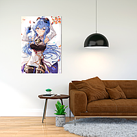 Плакат-постер  с принтом Genshin Impact — компьютерная игра     A2