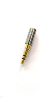 Стерео Штекер (3 pin) 3.5 jack, Sennheiser (з фіксатором для кабелю) (SILVER)