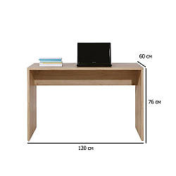 Невеликий письмовий стіл без ящиків Сокме Айго 120х60х76 см бук пісочний для дому та офісу