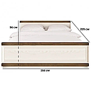 Ліжко двоспальне 160 (з каркасом, без матраца) Орегон Gerbor, фото 2