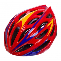 Шлем велосипедный кросс-кантри с механизмом регулировки Zelart AY-21 L красный-синий 192037