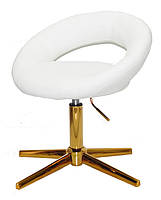 Стілець із круглим сидінням на золотій хрестовині на стопах Holy GD-Modern Base, фото 5