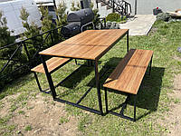 Комплект садовой мебели в стиле Лофт Home Fest Craft стол и 2 табурета