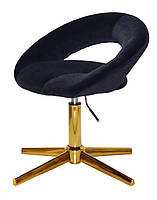 Стілець із круглим сидінням на золотій хрестовині на стопах Holy GD-Modern Base, фото 8