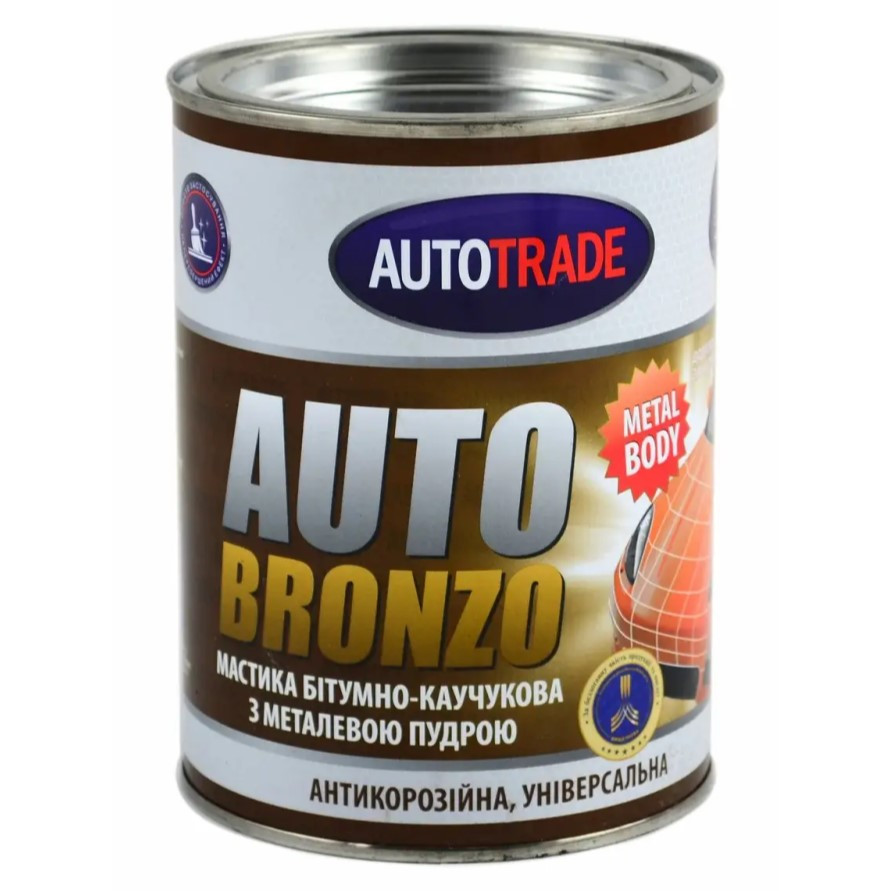 Мастика бітумно-каучукова Автотрейд AUTOBRONZO Бронза 0.9 кг, фото 1