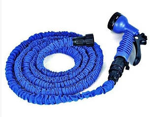 Посилений садовий шланг для поливу X-hose Pro 45м (150FT) з розпилювачем, синій, фото 2