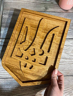 Дерев'яне панно Герб України