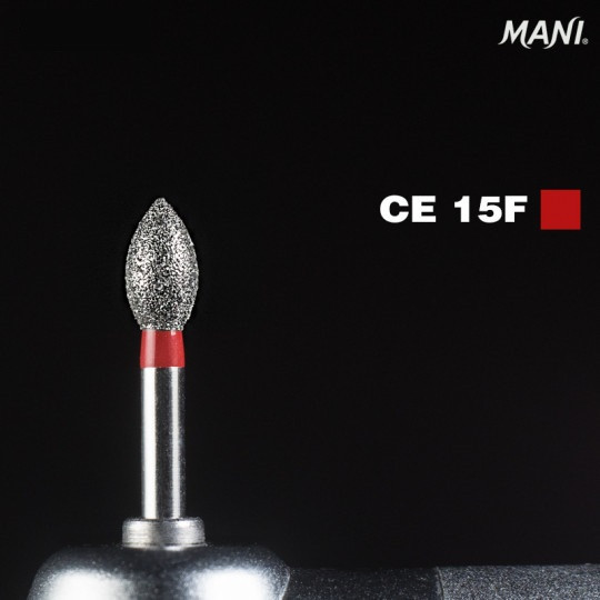 Алмазний бор MANI-сливка CE-15F (ISO 254/027) червоний., фото 1
