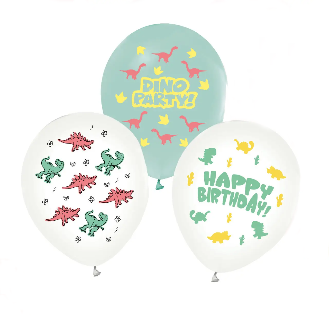 Повітряні кульки з Динозаврами Dino Party | Різнокольоровий