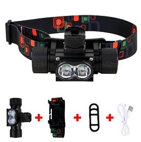 Налобний ліхтар з велокріпленням BL-3000 T6 3 режими