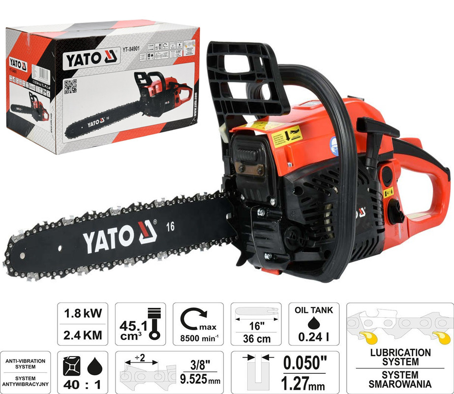 Бензопила ланцюгова YATO YT-84901