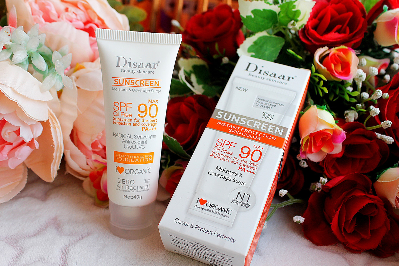 Сонцезахисний тонувальний крем Disaar Sunscreen SPF 90 oil free