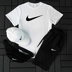 Чоловічий спортивний костюм Nike Комплект літній Найк Футболка Шорти бавовна