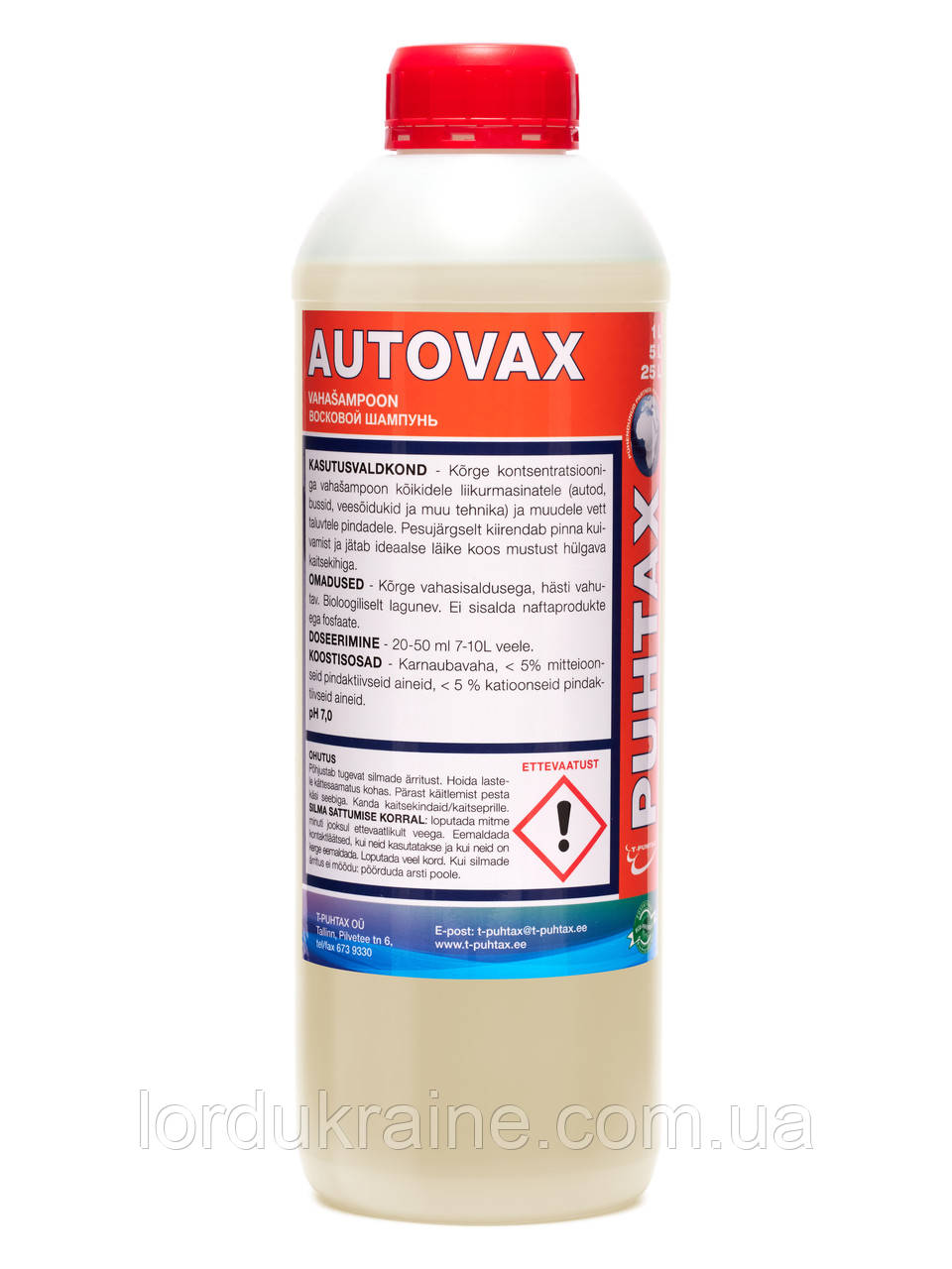 Восковий автошампунь AUTOVAX, (1 л) T-Puhtax