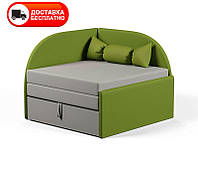 Дитяче розкладне крісло-ліжко Малютка 06 лайм (оліва), оббивка тканина роріжка