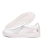 Чоловічі шкіряні шкіряні кеди Puma FERRARI літні з перфорацією стильні повсякденні літні кеди, фото 3