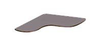 Полиця скляна настінна навісна кутова фігурна COMMUS PL21 UFB(350x350х6)