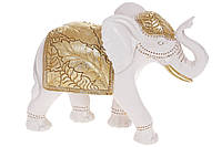 Декоративная статуэтка,, Слон,, 25*9*18см белый с золотом (SG37-873)