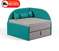 Дитяче розкладне крісло-ліжко Малютка 05 бірюзове, оббивка тканина роріжка