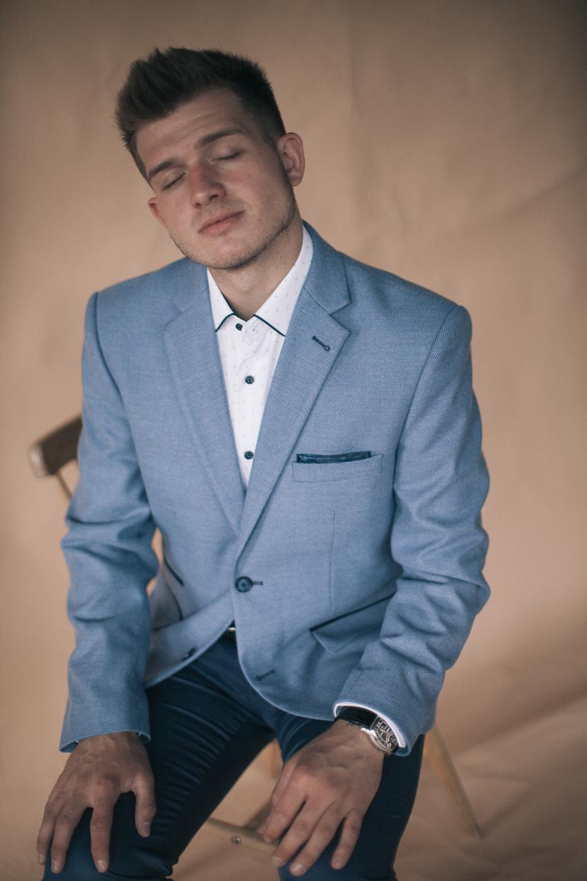 Костюм чоловічий West-fashion модель А 161 світло-блакитний