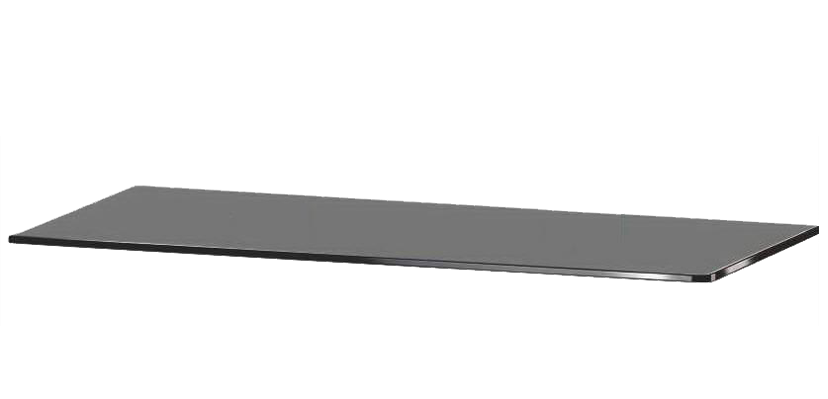 Полиця скло настінна навісна універсальна прямокутна Commus PL3 PG (250х360х8мм)