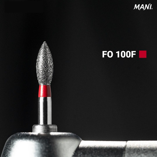 Алмазний бор FO-100F. "Сливка" (ISO 257/024), червоний.