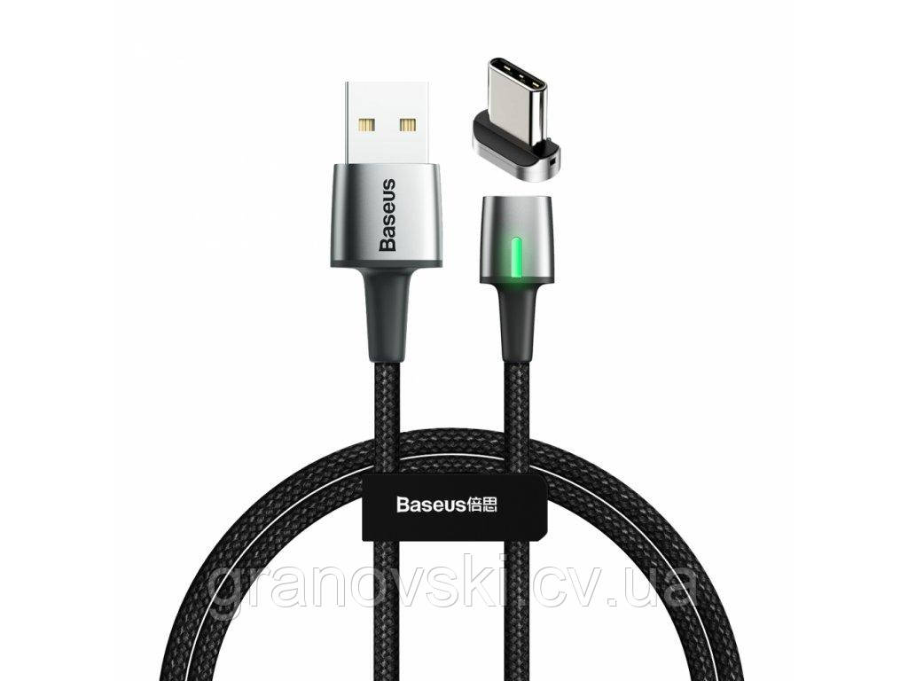 USB кабель Iphone 7 Baseus Zinc Magnetic 2.4A 1 m серый
