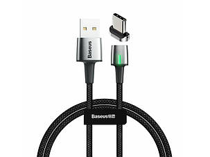 USB кабель Iphone 7 Baseus Zinc Magnetic 2.4A 1 m серый, фото 2